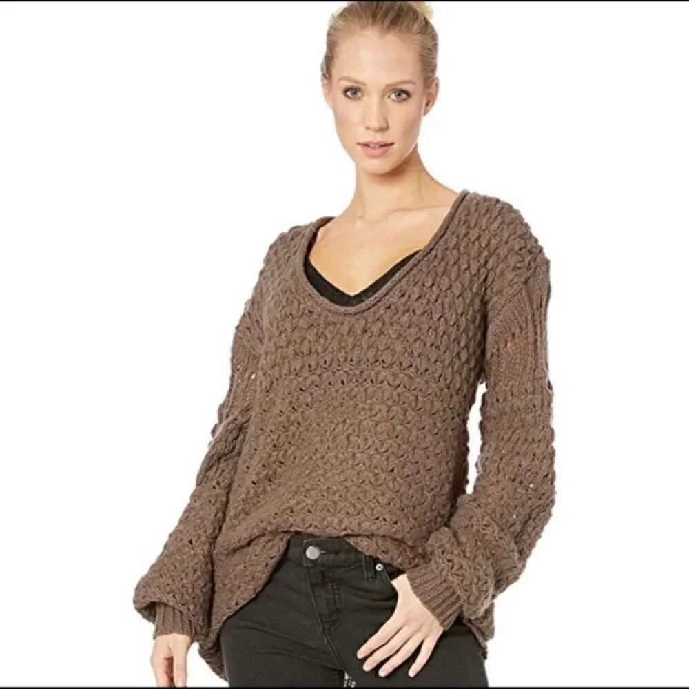 Free People Crashing Waves Pullover Sweater